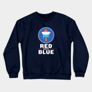 Blue Red White Independence Day Crewneck Sweatshirt